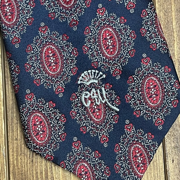 Countess Wara Neck tie made for porters Stevens New Orleans black and red - Picture 2 of 4